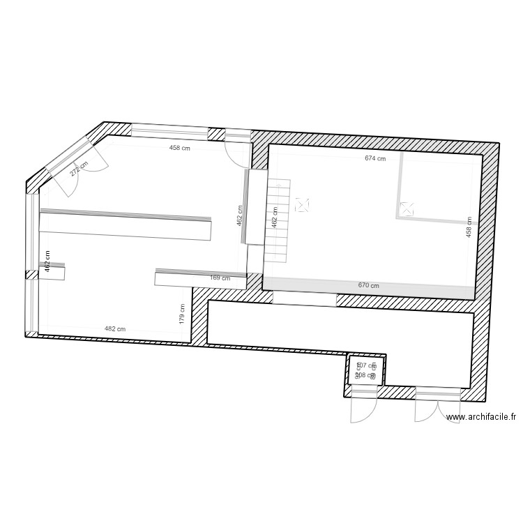 Boulangerie Barrois projet réno. Plan de 5 pièces et 97 m2