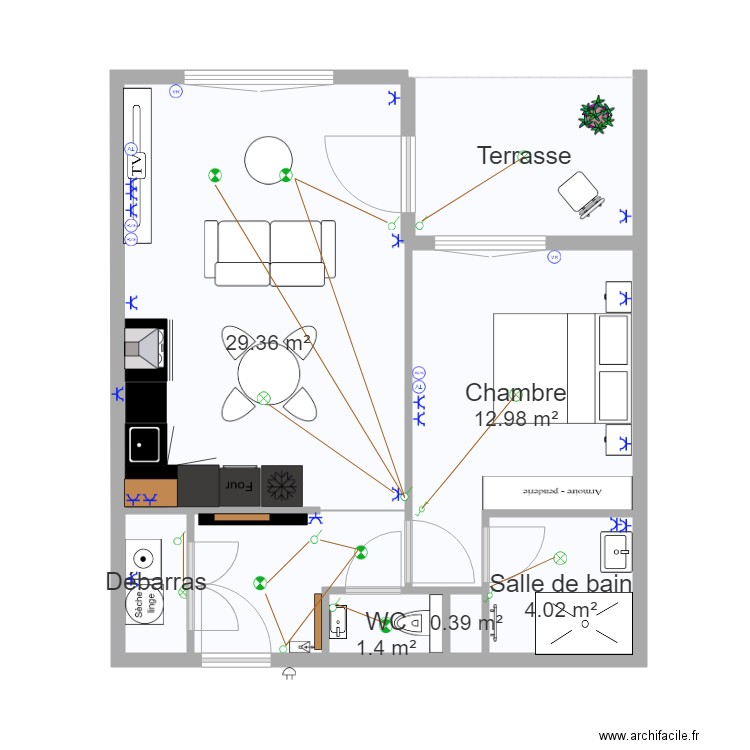 giulia électricité. Plan de 0 pièce et 0 m2