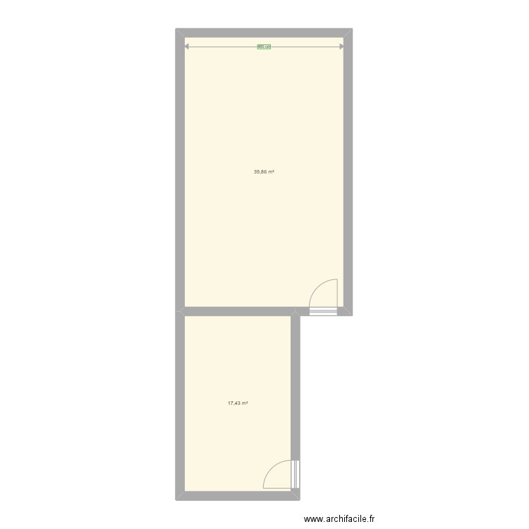 bureau innondé. Plan de 0 pièce et 0 m2