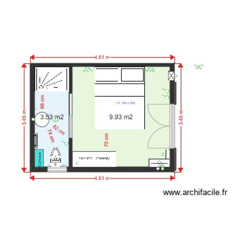 CHALET 1 CH . Plan de CHALET 1 CH . Plan de
