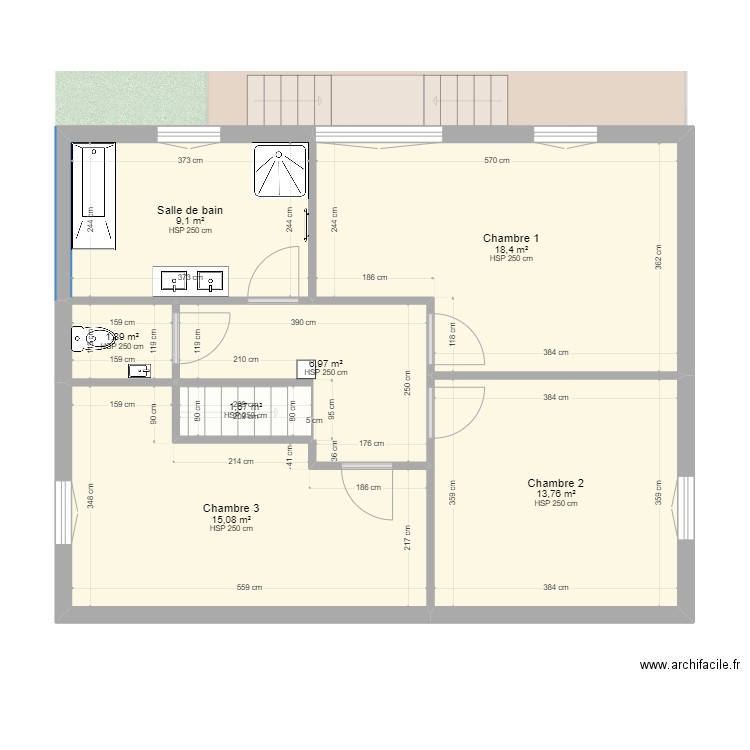 Maison PYRIMONT 2. Plan de 9 pièces et 164 m2