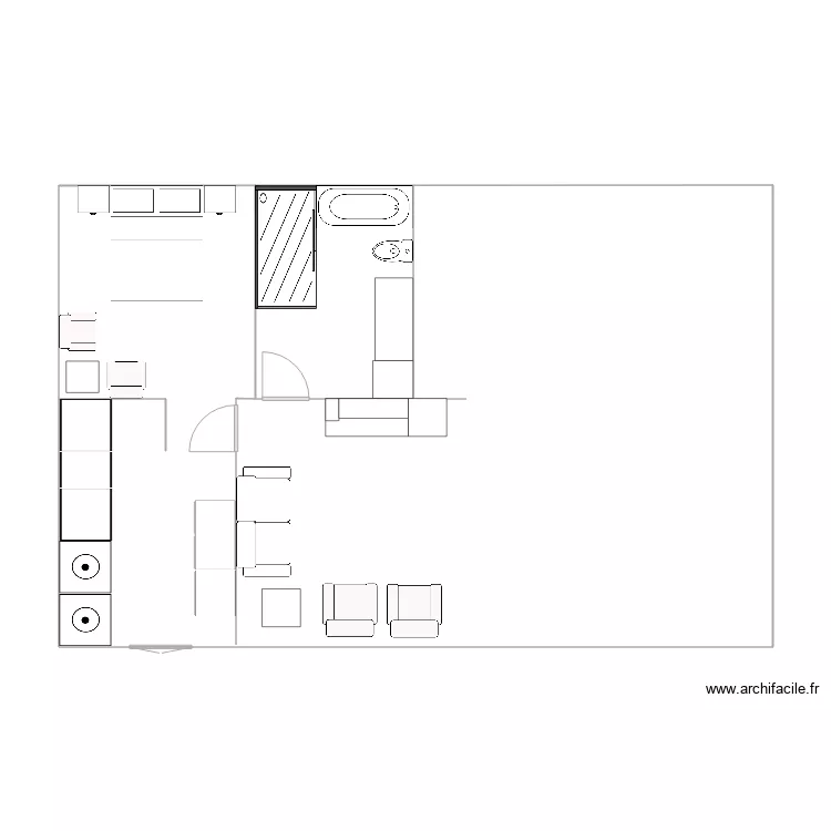 salon chambre. Plan de 