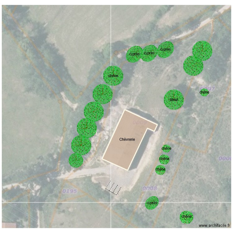 plan masse initiale font salla. Plan de 1 pièce et 476 m2