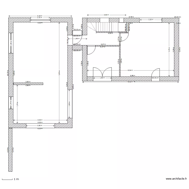 rez de chauss&eacute;e complet. Plan de 