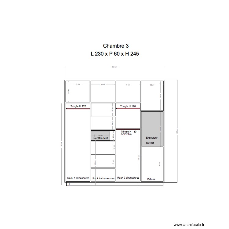 Placard 3. Plan de 0 pièce et 0 m2