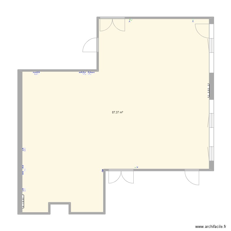 salle de cour V2. Plan de 0 pièce et 0 m2