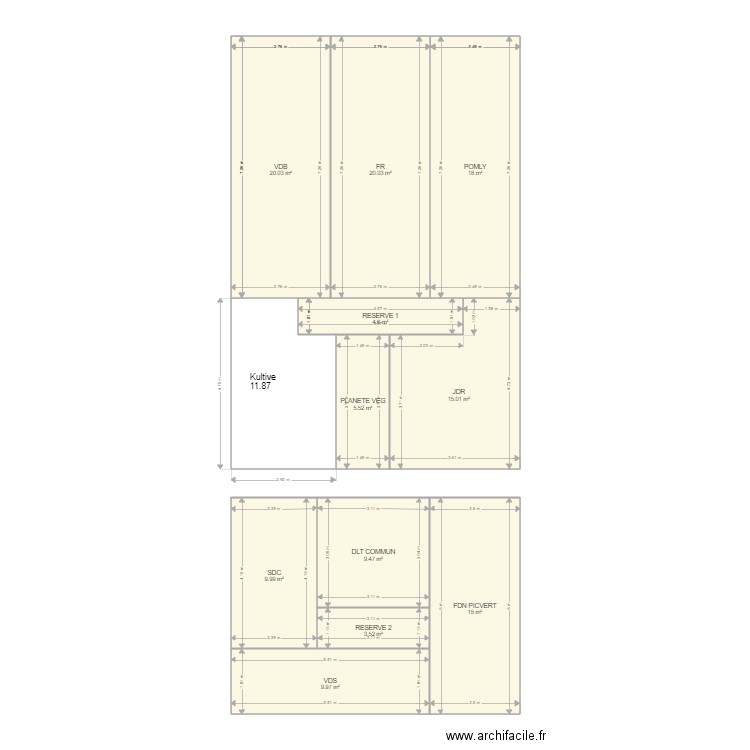 Salon Madrid. Plan de 0 pièce et 0 m2