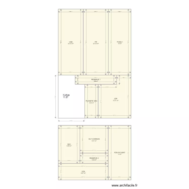 Salon Madrid. Plan de 