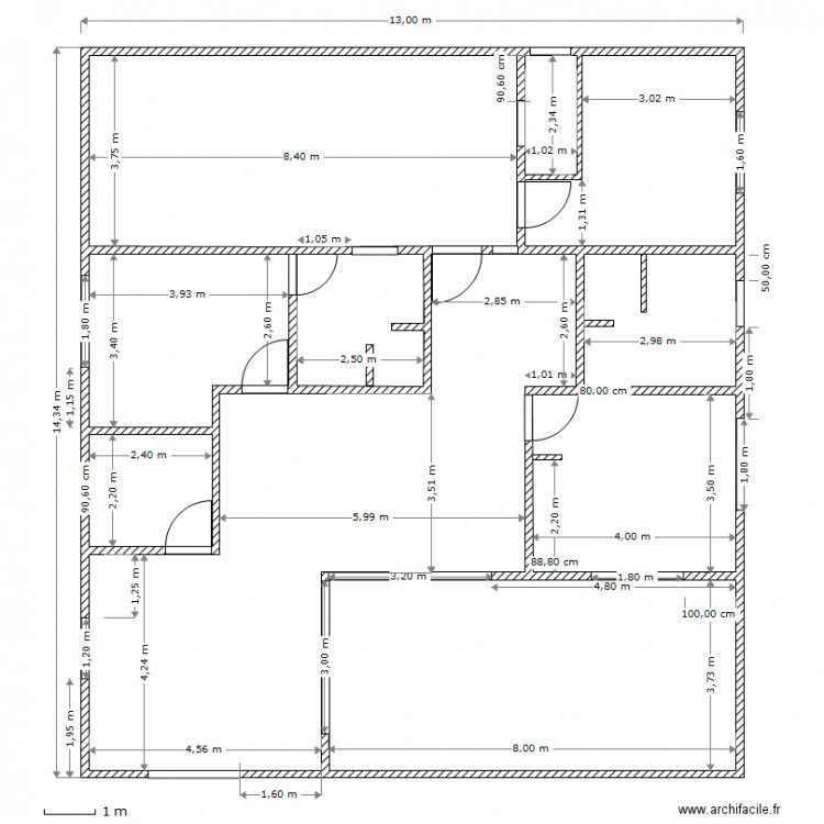 plan definitif tiva cotations. Plan de 0 pièce et 0 m2