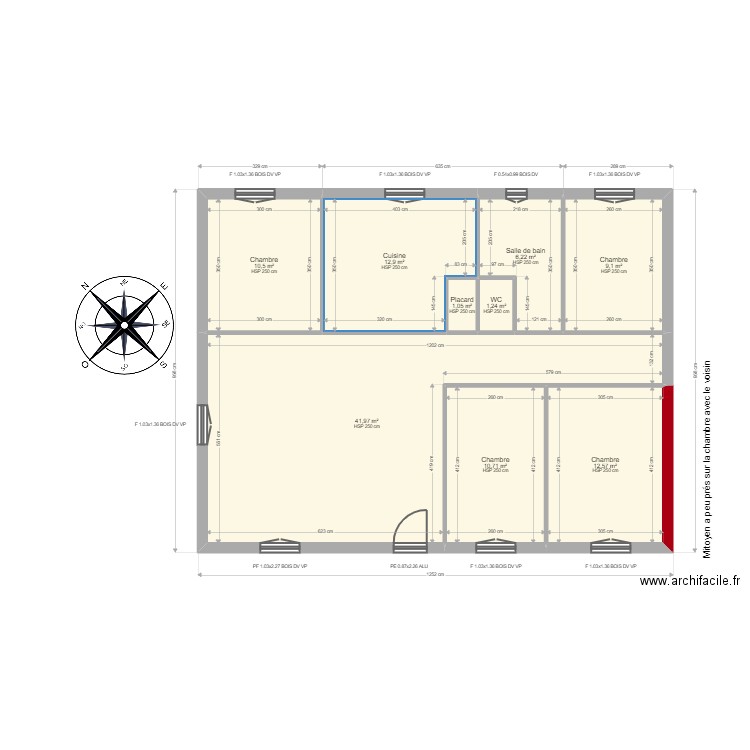 31560 Montgeard. Plan de 9 pièces et 106 m2