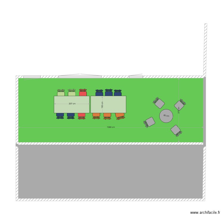 AMENAGEMENT TERRASSE SALLE PAUSE . Plan de 0 pièce et 0 m2