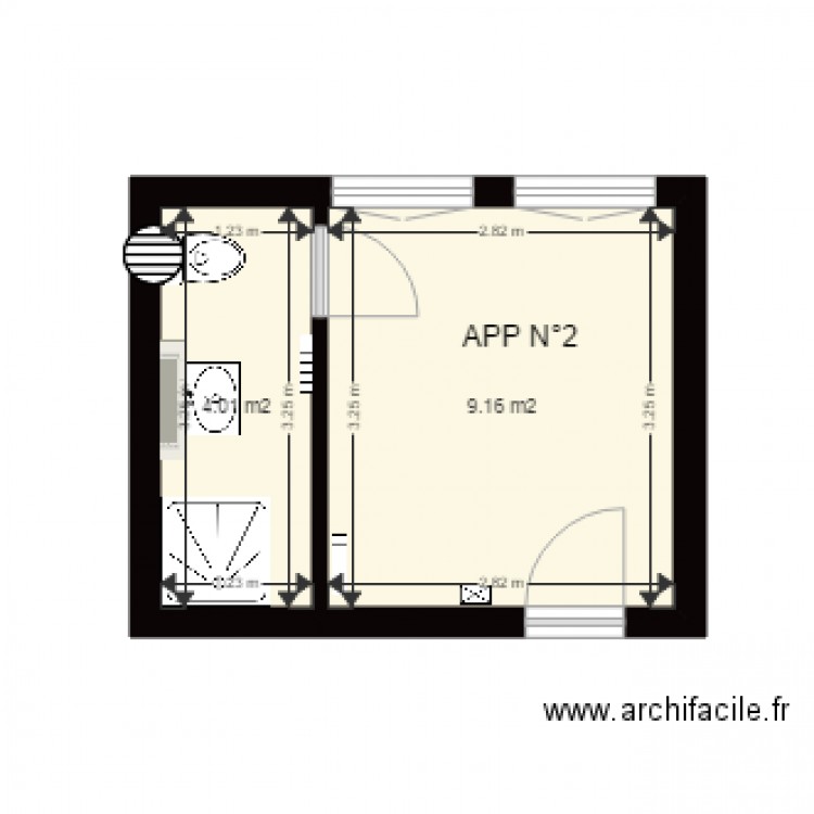 APPART NUMERO DEUX. Plan de 0 pièce et 0 m2