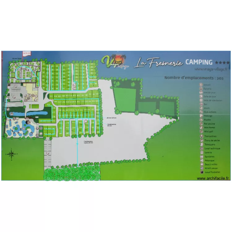 FRESNERIE - EAU. Plan de 