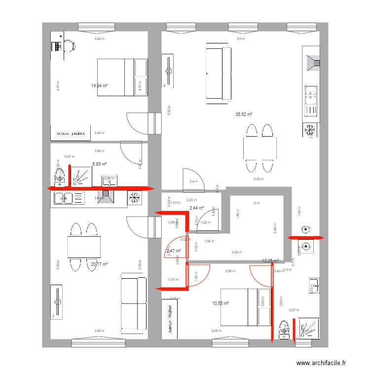 LAFFORET 3. Plan de 0 pièce et 0 m2