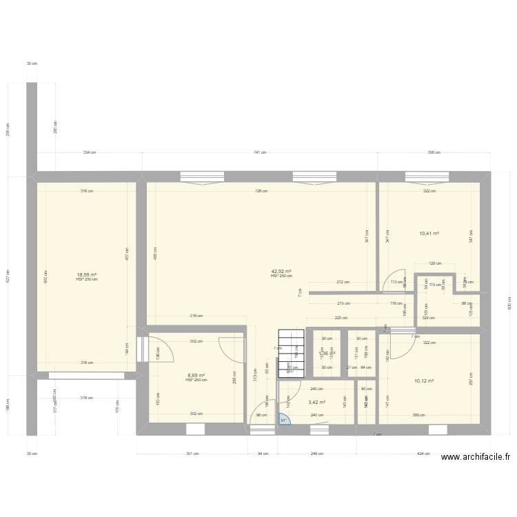 PLAN MAISON. Plan de 7 pièces et 96 m2