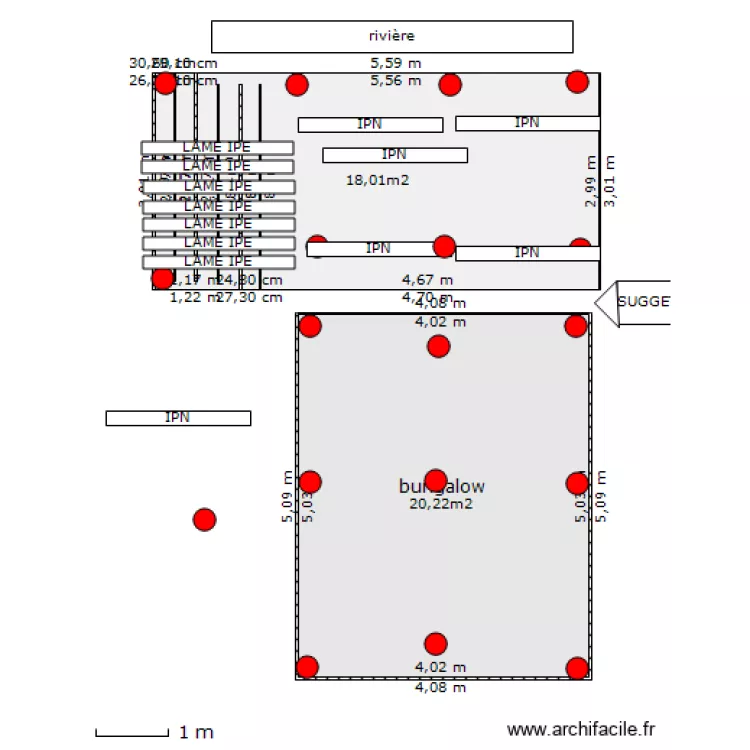 ponton. Plan de ponton. Plan de