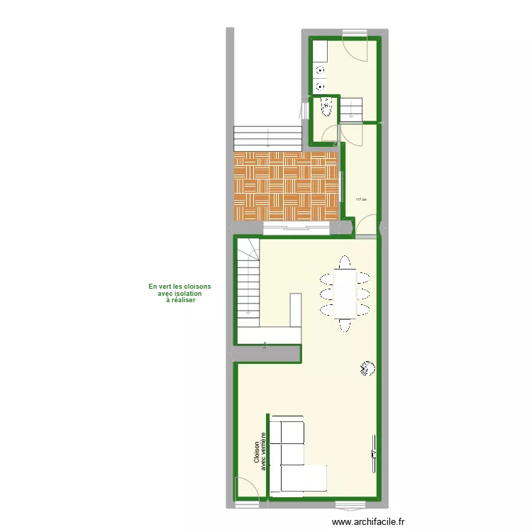 Rez de Chaussé - Projet 1 pour Plaquiste. Plan de Rez de Chaussé - Projet 1 pour Plaquiste. Plan de