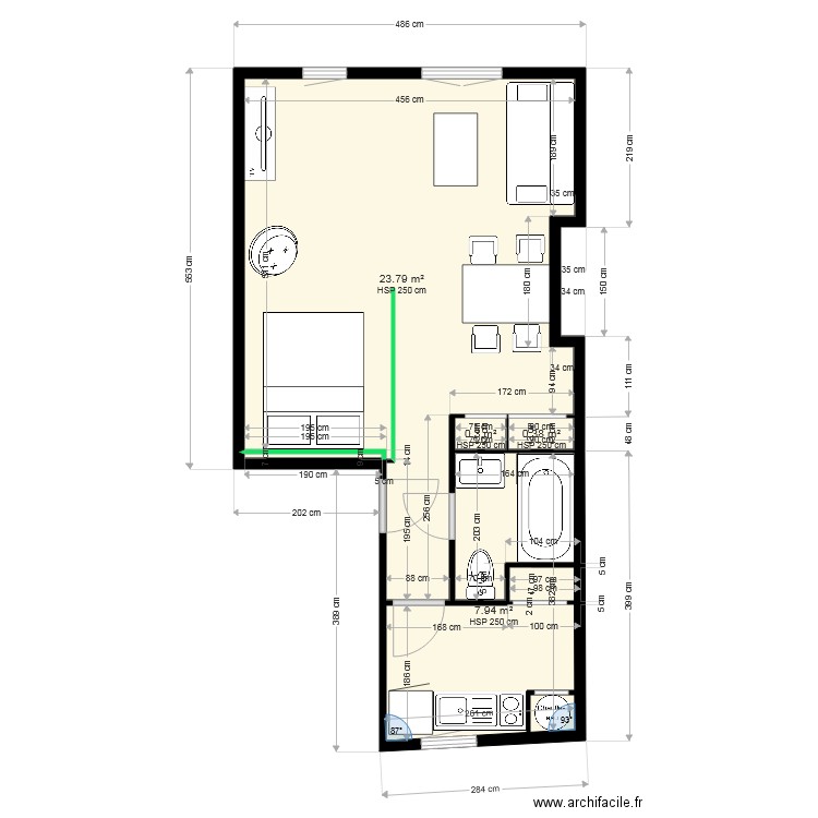 T1 BIS ST SALOMON. Plan de 0 pièce et 0 m2