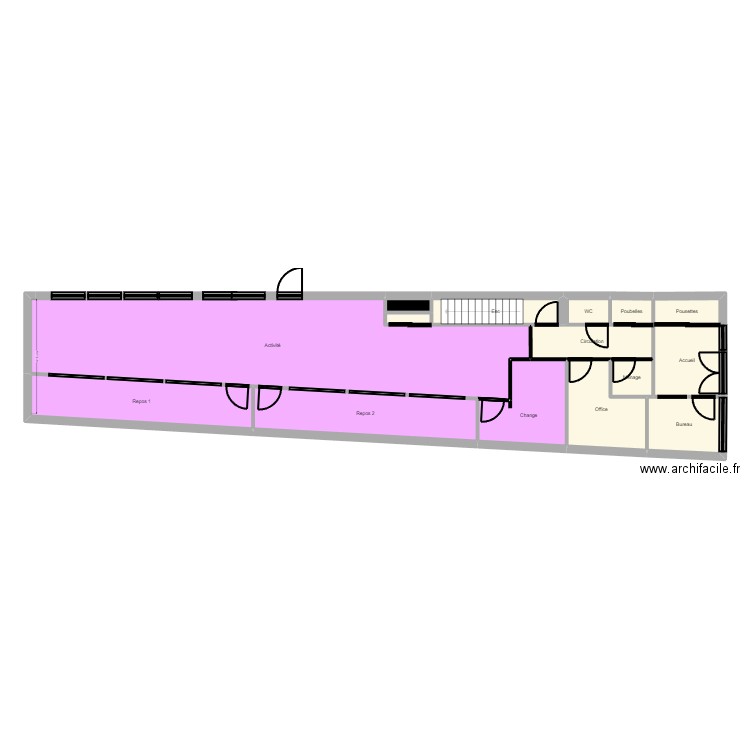 B77M31P elec. Plan de 27 pièces et 180 m2