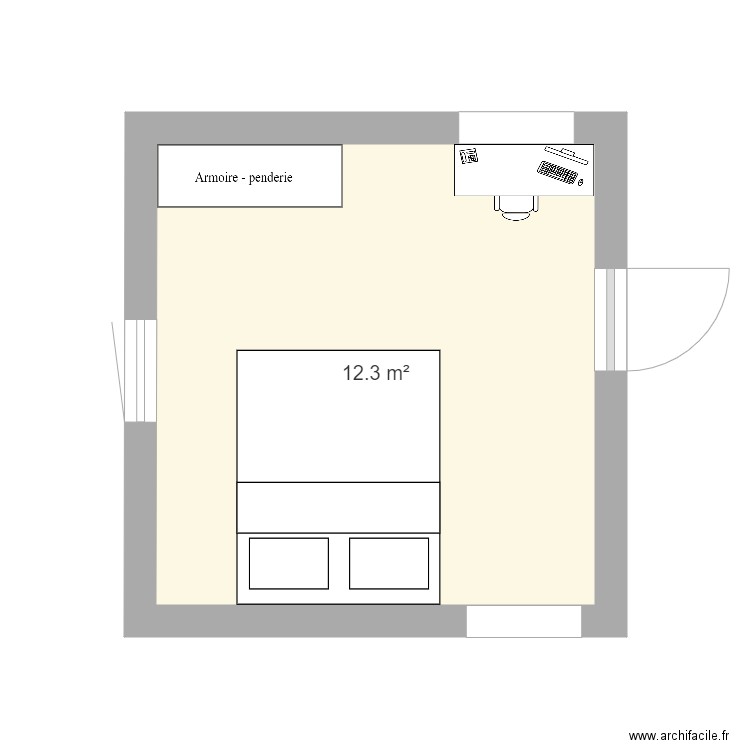 chambre A. Plan de 0 pièce et 0 m2