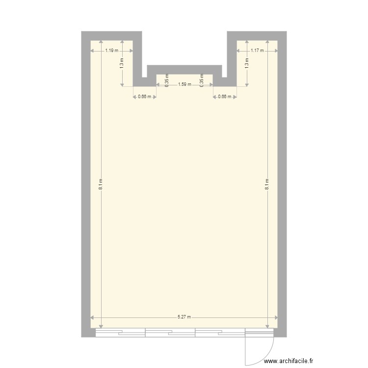 Bâtiment mairie/La Fontaine. Plan de 1 pièce et 39 m2
