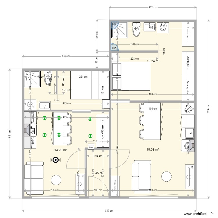 APPARTEMENT 1. Plan de 0 pièce et 0 m2