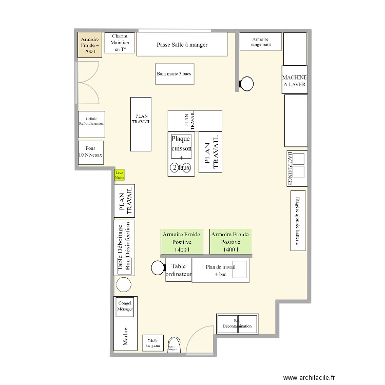 CLINIQUE DE TRESSERVE ACTUEL. Plan de 1 pièce et 69 m2