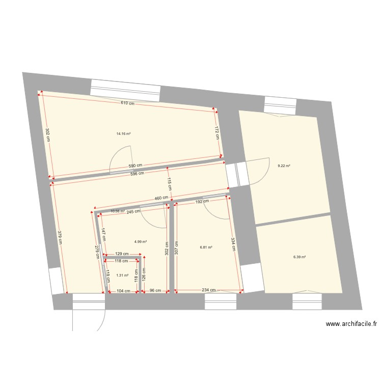plan plateau janv 2022 cotation 2. Plan de 7 pièces et 53 m2
