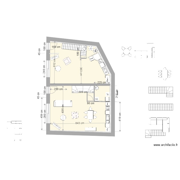 Plan remise  rez de jardin 1 V 2 06/05/2022. Plan de 0 pièce et 0 m2