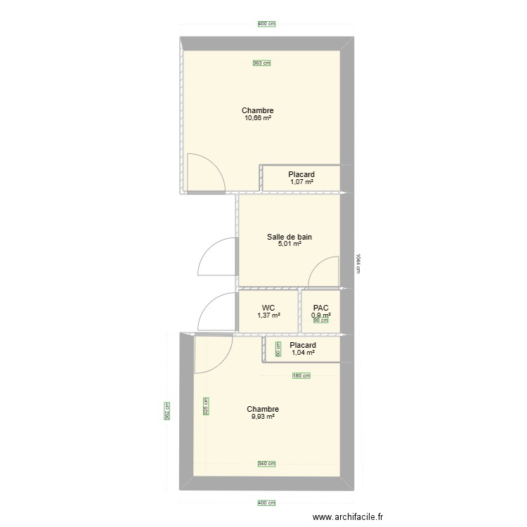 SERIE 1 : MODULE C. Plan de 7 pièces et 30 m2