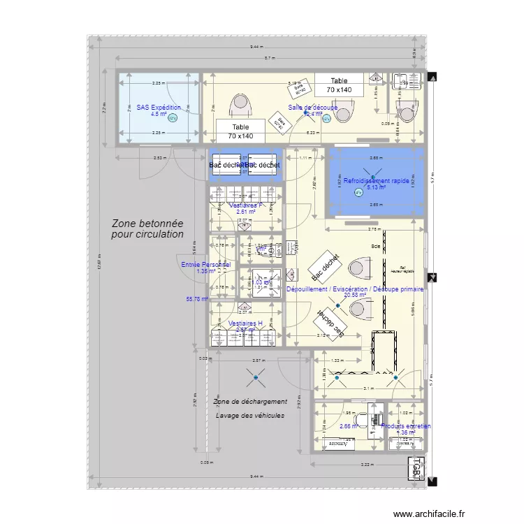 Ferme aux cerfs 002. Plan de 