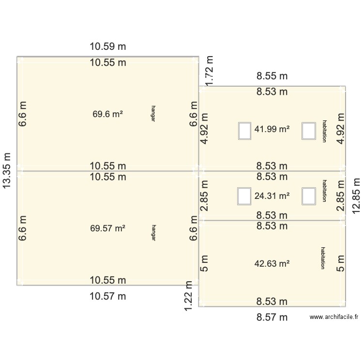 toit. Plan de 0 pièce et 0 m2