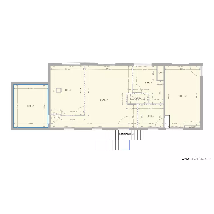 ITTEVILLE Etage cotation. Plan de 