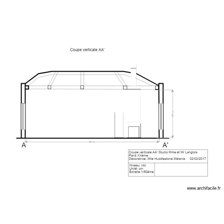 coupe aaIII. Plan de 