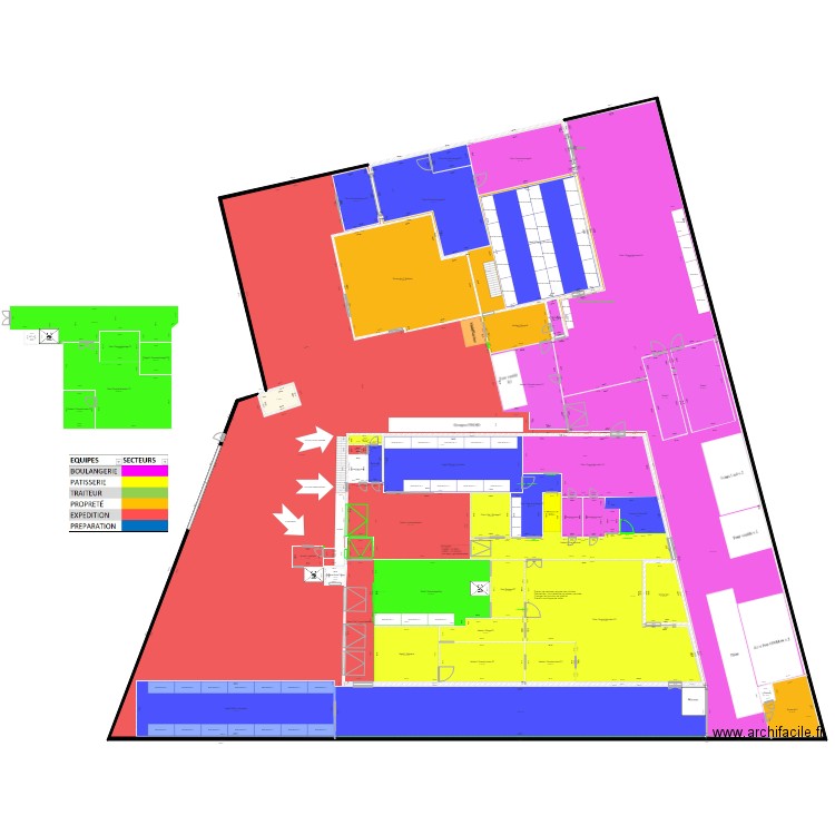 Laboratoire ODP 2022 affectation des secteurs. Plan de 0 pièce et 0 m2