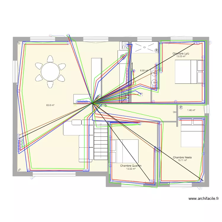 Plan prises Maison Cestas . Plan de 