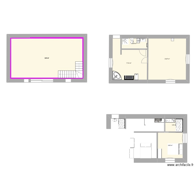 bullyOld. Plan de 7 pièces et 147 m2