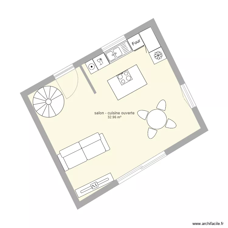 La Brosse Nouans gite 2 ou 4 pers chevrerie. Plan de 