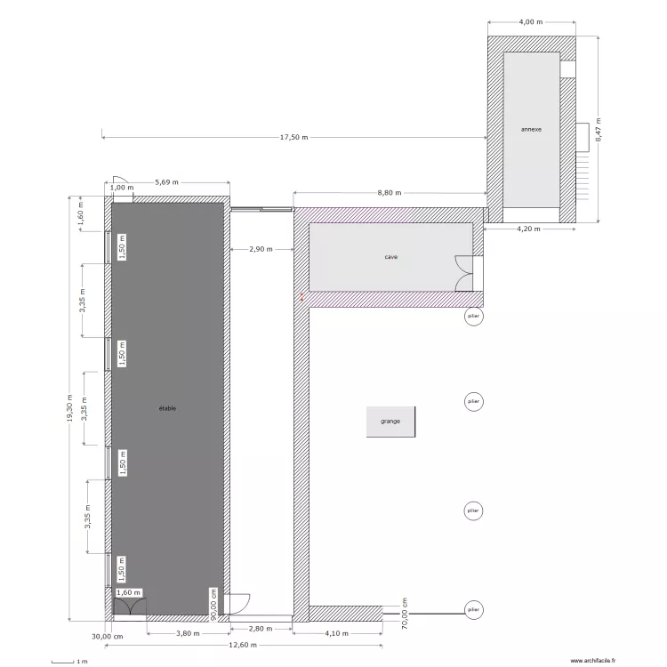 ancien rdc. Plan de 