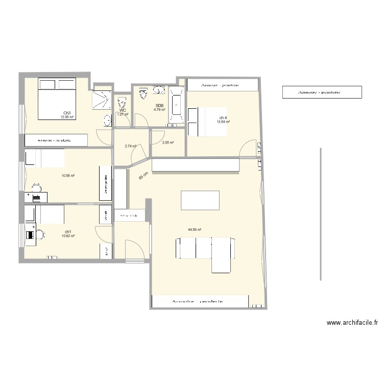 Alésia travaux. Plan de 0 pièce et 0 m2