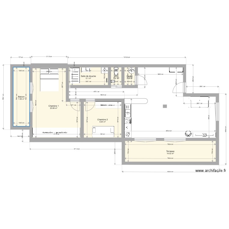 plan 1. Plan de 0 pièce et 0 m2