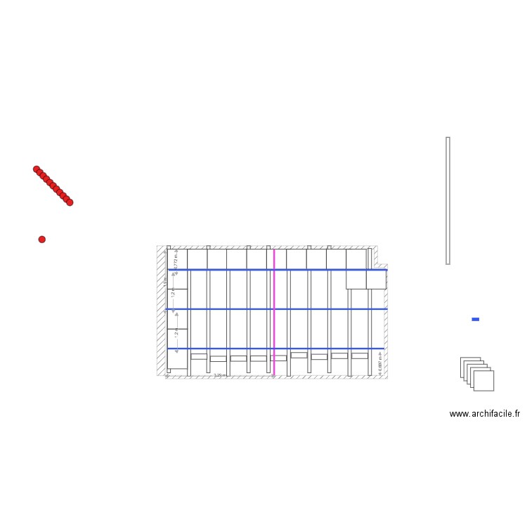 calepinage plafond 2. Plan de 0 pièce et 0 m2