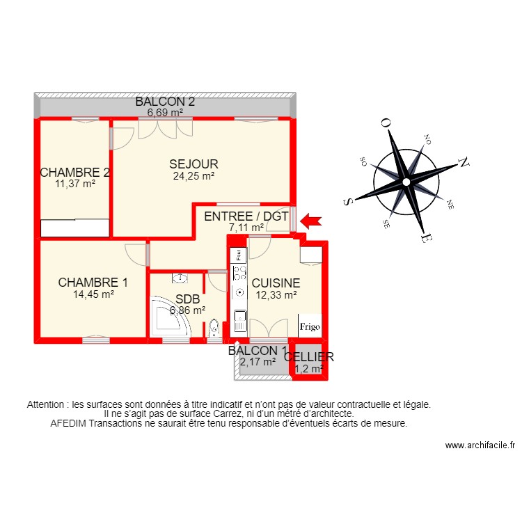 BI 10670 - . Plan de 14 pièces et 111 m2