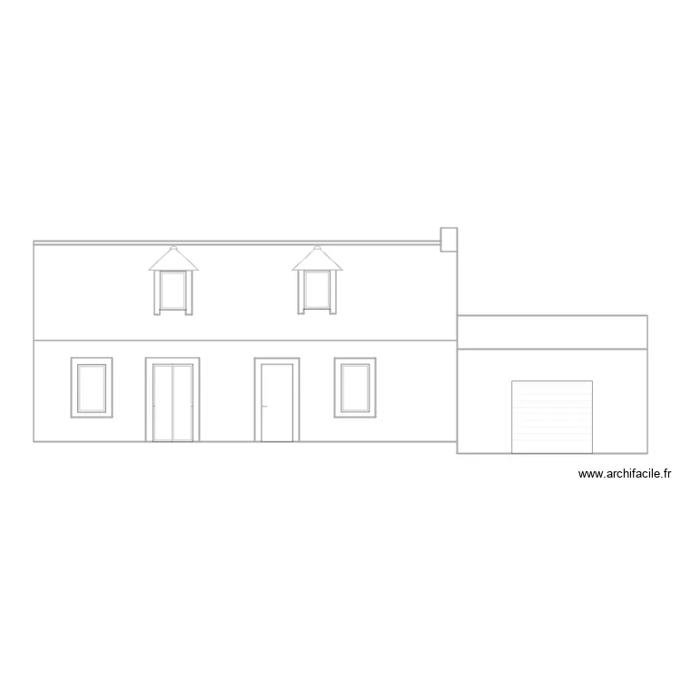 Projet Façade Sud Maison La Croixille. Plan de Projet Façade Sud Maison La Croixille. Plan de