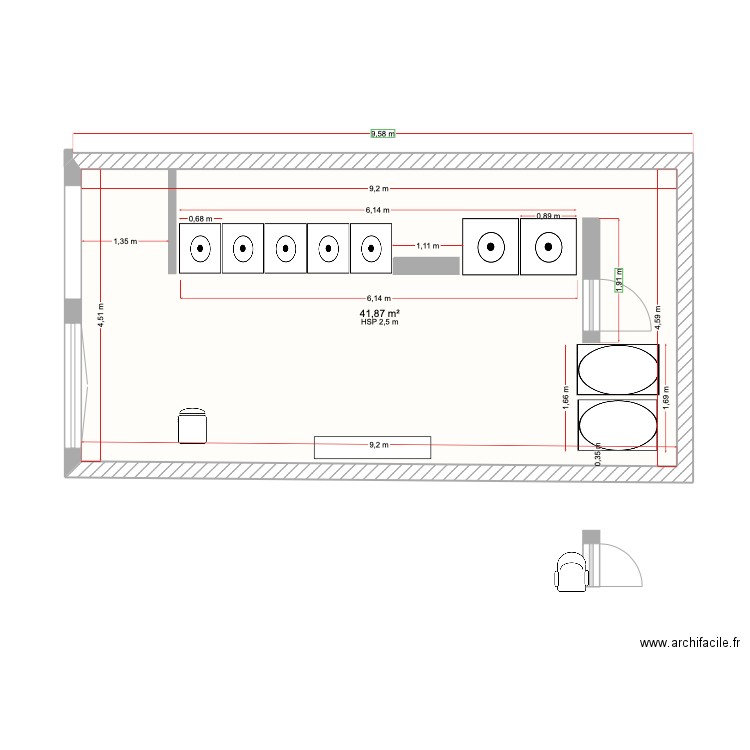 laverie lafayette. Plan de 0 pièce et 0 m2