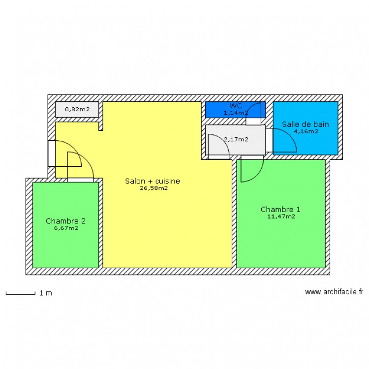 Modification 1. Plan de 0 pièce et 0 m2