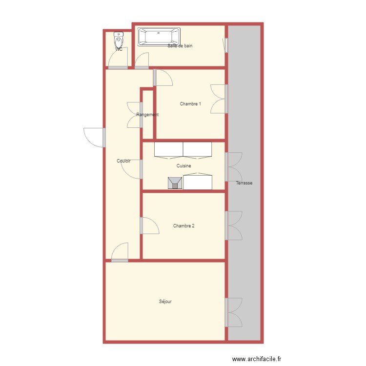 MASSONI F3  Rés Palais de Justice  Bât A. Plan de 0 pièce et 0 m2