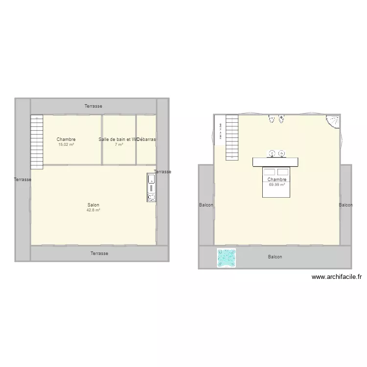 Bungalow Enzo. Plan de 