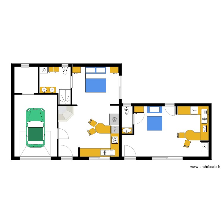 maisonnette et son studio. Plan de 0 pièce et 0 m2