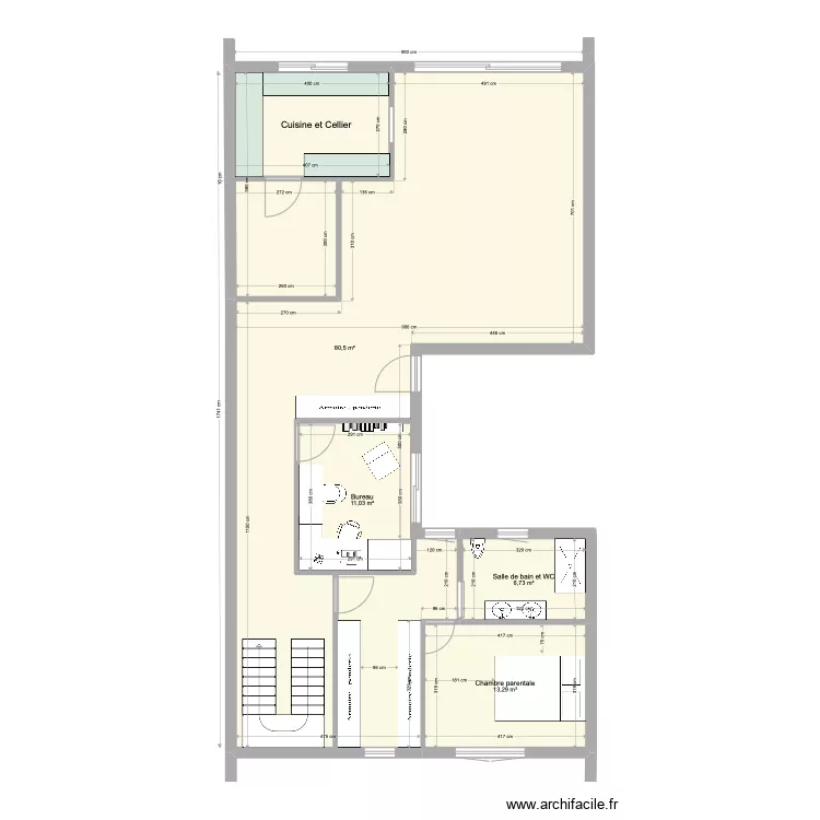 Maison Ozoir. Plan de 